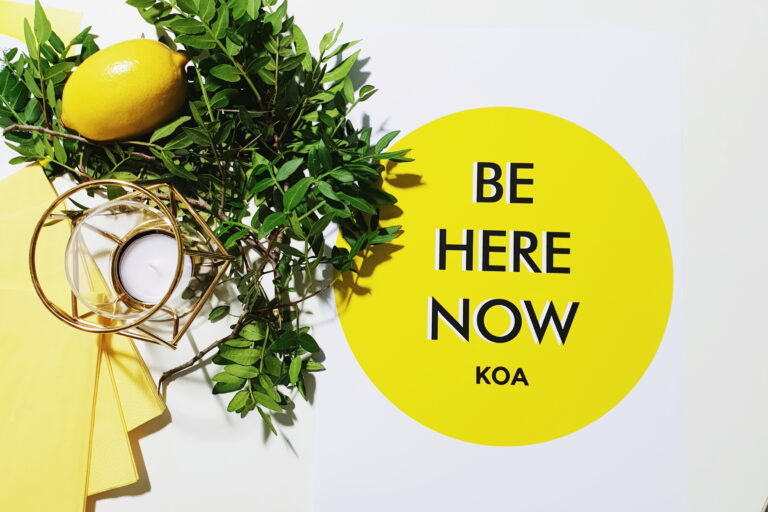 KOA Logo Be here now