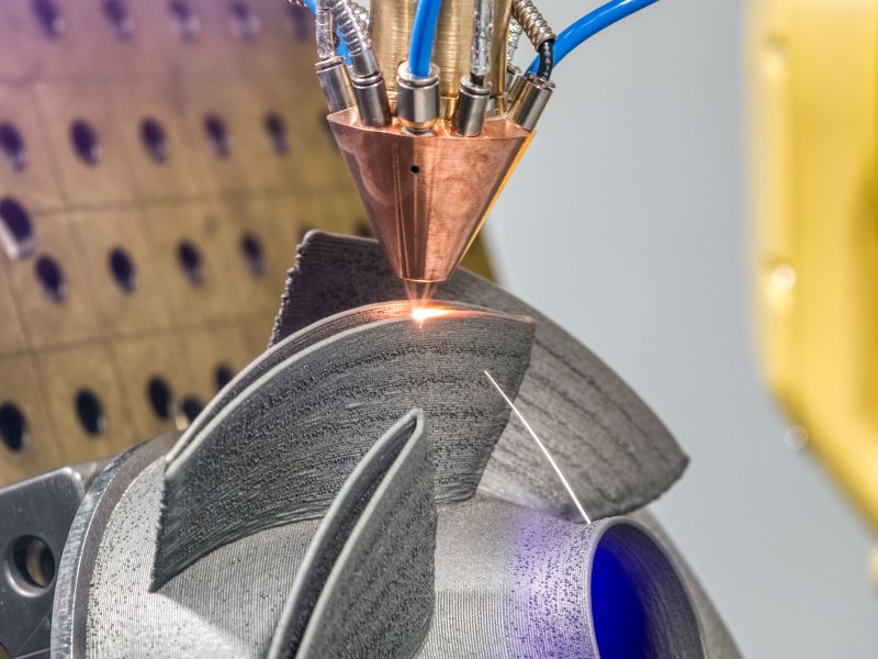 3D metal printer printing paddle wheel as a symbol for process innovation - TOM SPIKE