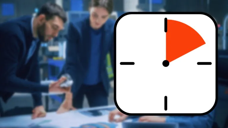 Innovationsteam mit Timer als Symbol für schnelle Innovation - TOM SPIKE